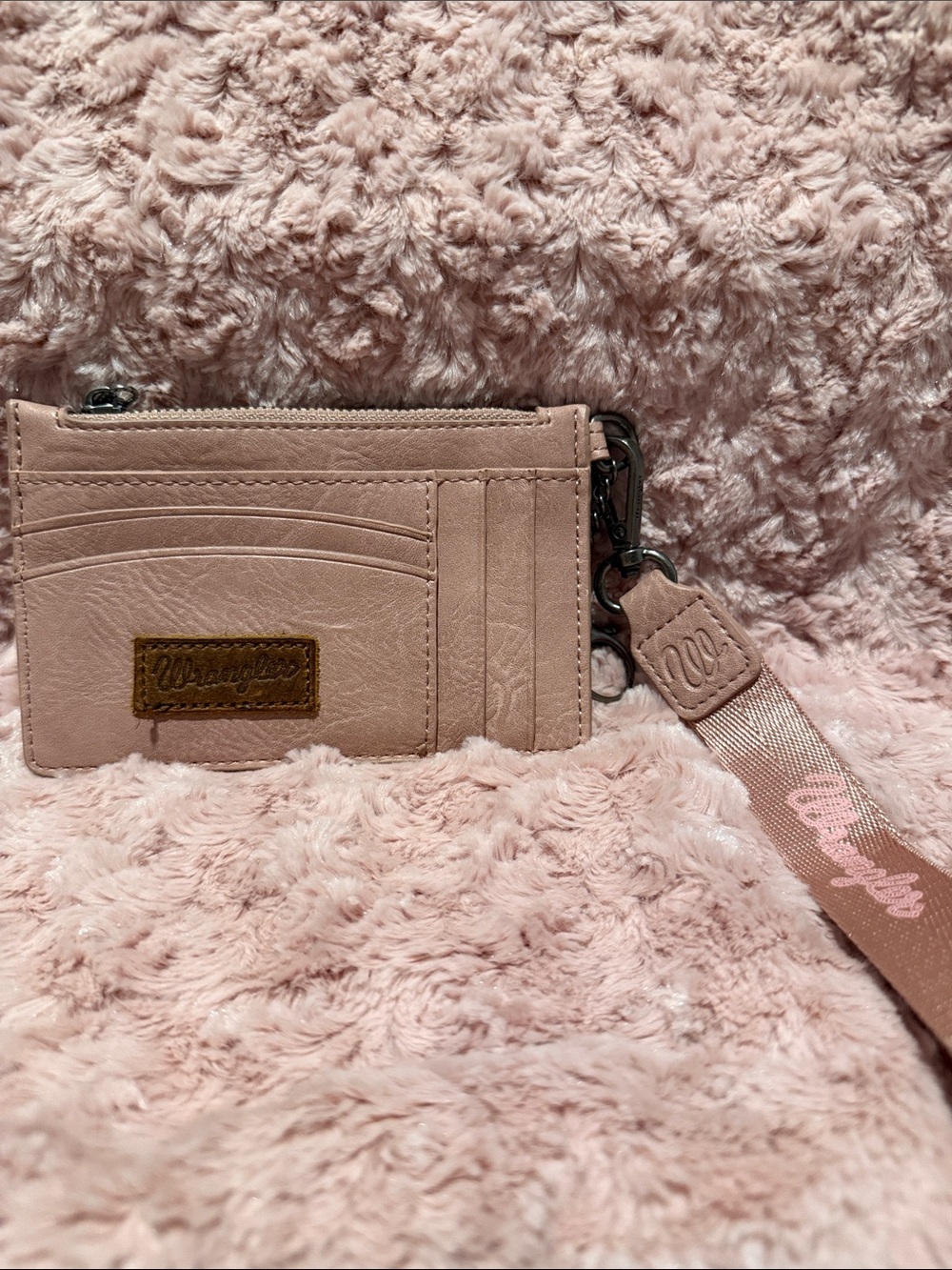 Wrangler Taupe Cardholder Wristlet with Detachable Strap